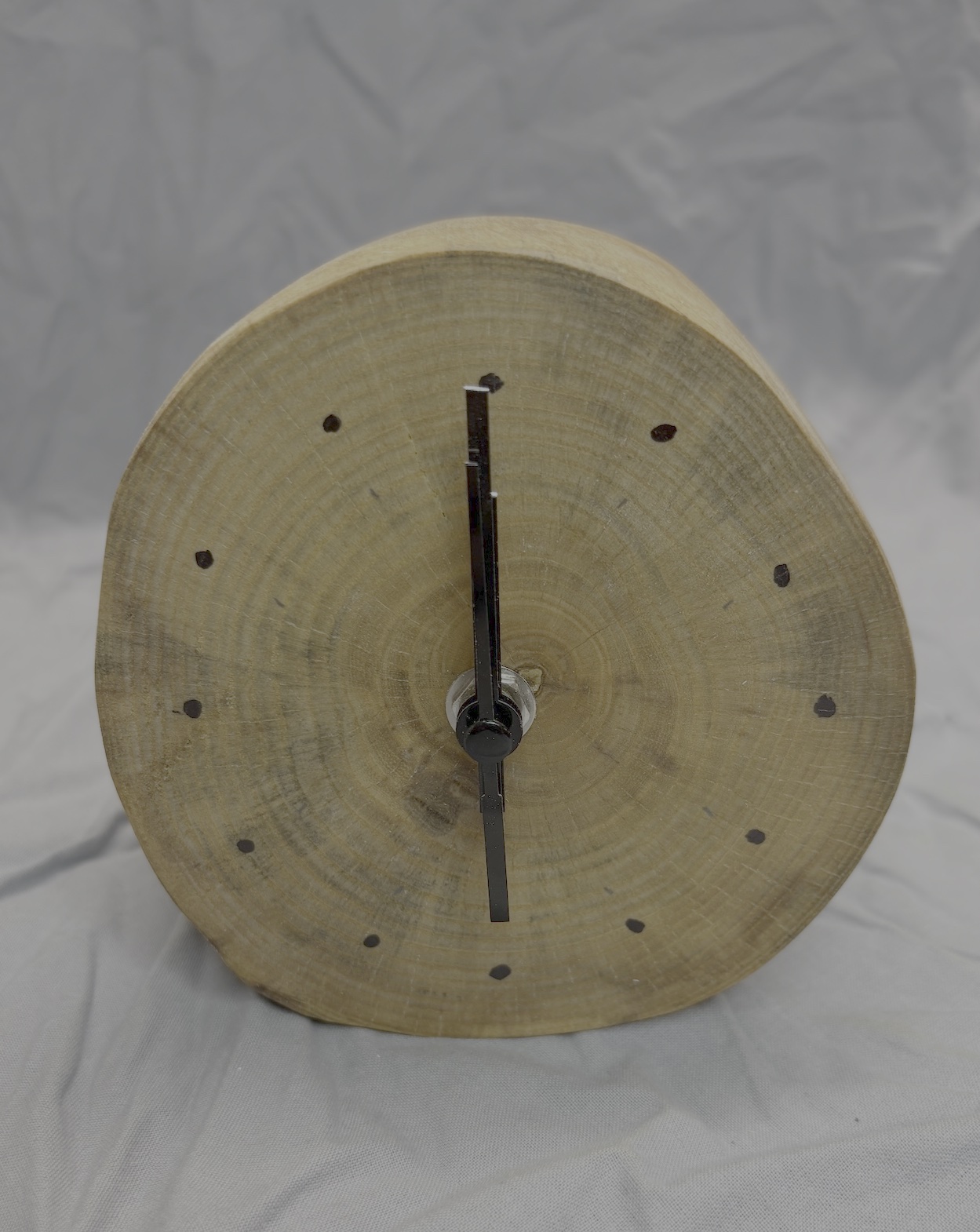 Holzuhr rund, Funkwerk, 13 cm