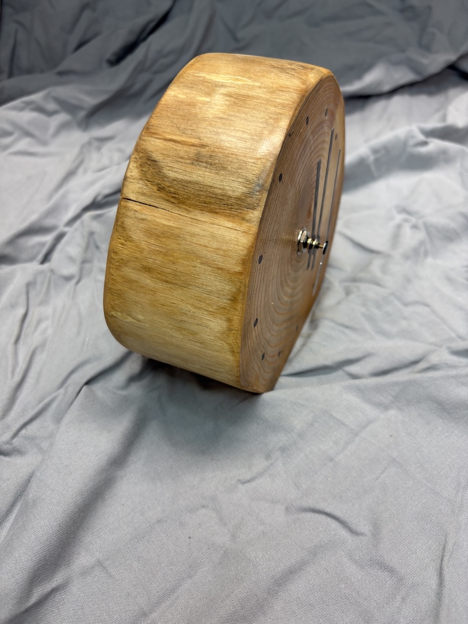 Holzuhr rund, Funkwerk, 15 cm