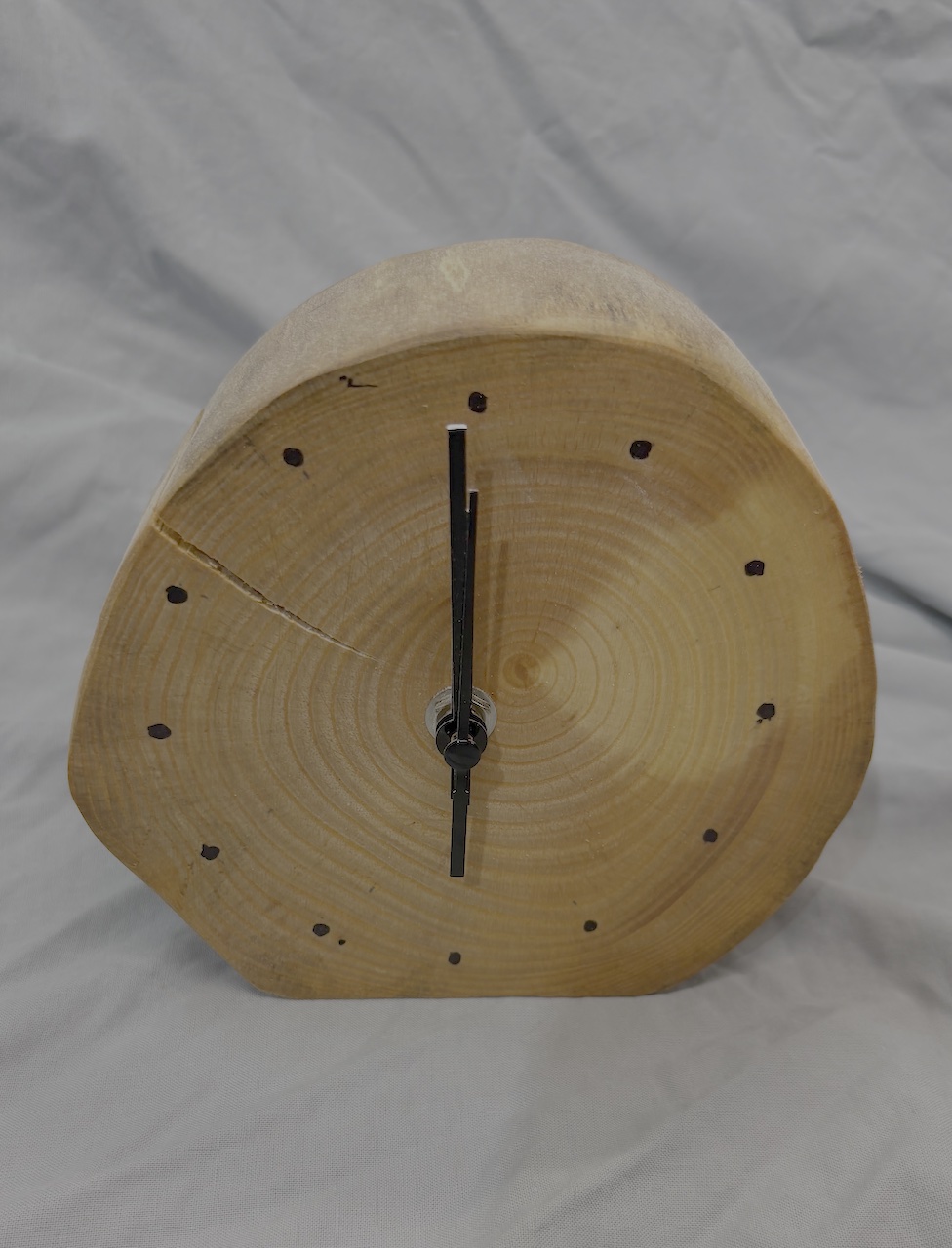 Holzuhr rund, Funkwerk, 15 cm
